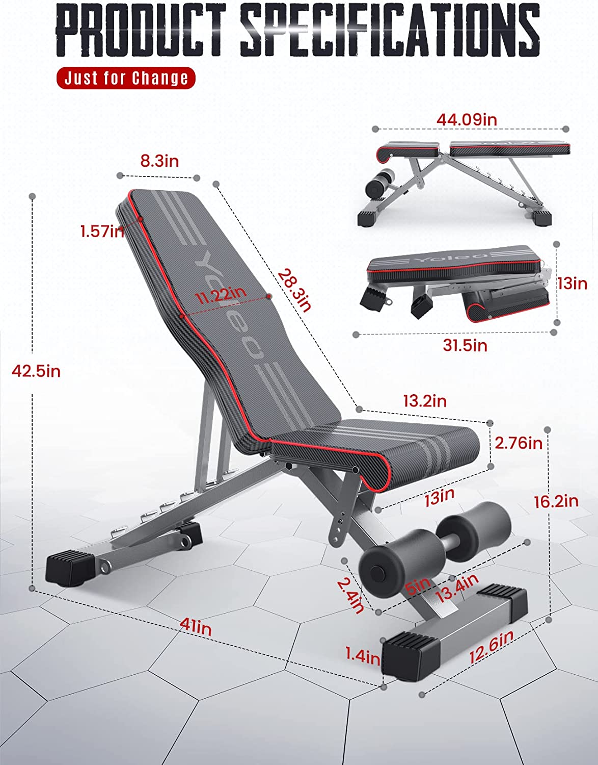 Adjustable Weight Bench for Full Body Workout