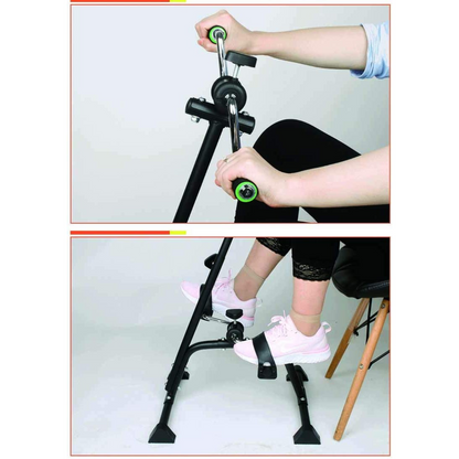 Pedal Exerciser Bike Hand Arm Leg and Knee Peddler Adjustable Fitness Equipment for Seniors